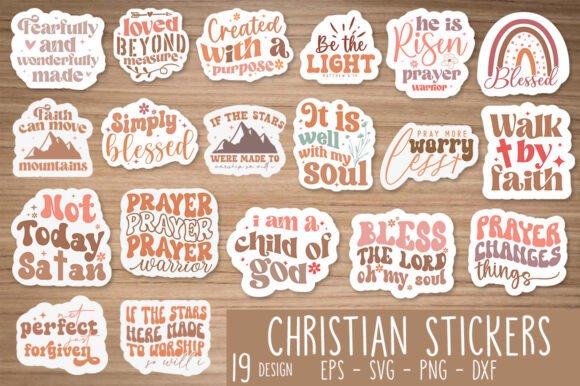 Boho Christian Svg Png Sticker Bundle & Crafts