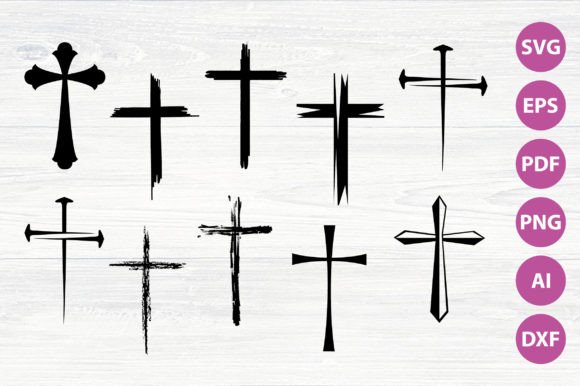 Christian Jesus Distressed Cross SVG