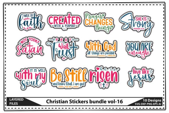 Christian Stickers Bundle Vol-16 & Crafts