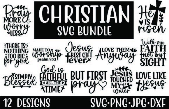 Christian Svg Bundle 12 Designs