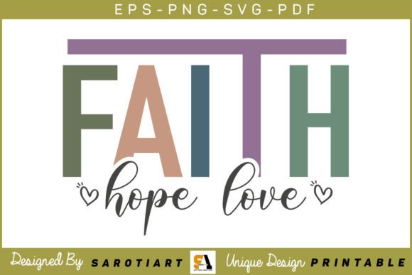 Christian SVG T-shirt Faith Hope Love Crafts