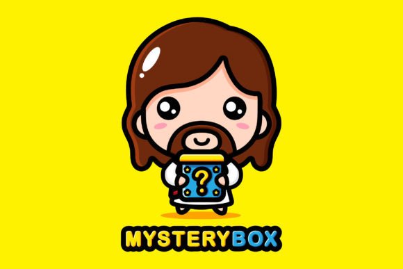 CUTE JESUS with MYSTERY BOX Illustrations