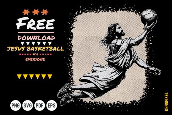 Free Download Jesus Playing Basketball Crafts