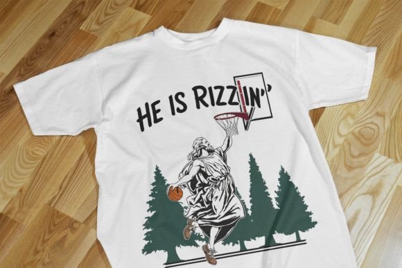 Jesus Playing Basketball Png, He’s Rizzi and Graphic Templates