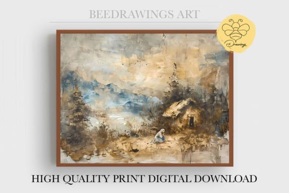 Oil Painting Jesus Wall Art 02 Illustrations