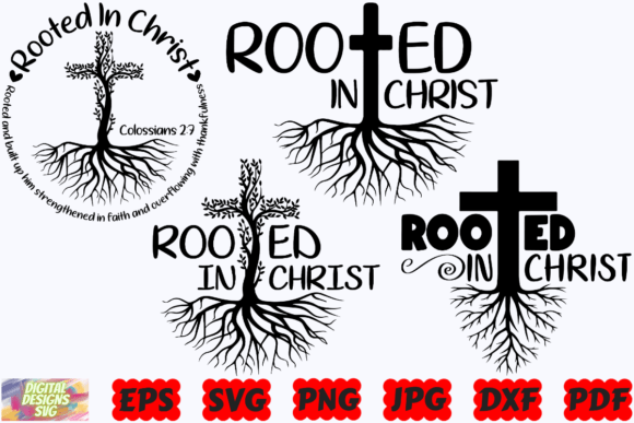 Rooted in Christ SVG for Crafts