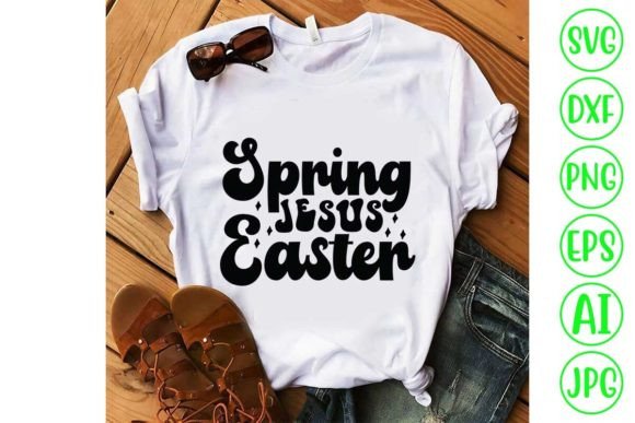 Spring Jesus Easter Retro SVG Design for Crafts