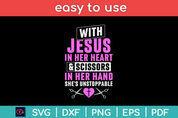 With Jesus in Her Heart Scissors Funny Crafts
